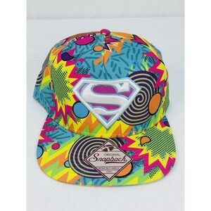 Superman DC Comics Design Adjustable Snapback Embroidered Baseball Cap Hat NEW